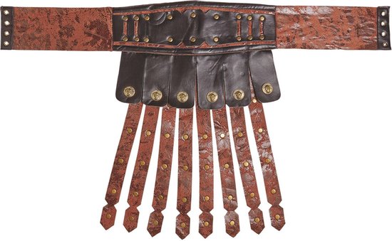 MGM Uniseks klederdrachtriem met hertenriem, Bruin-messing, 80