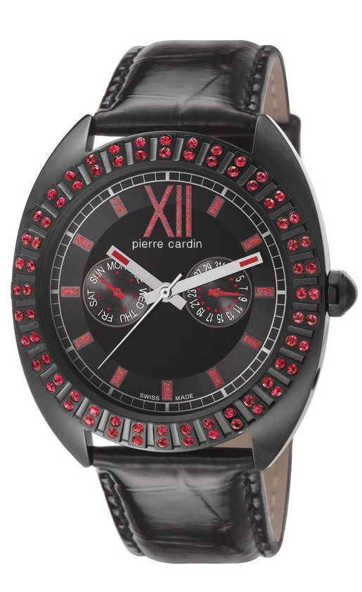 Pierre Cardin PC106032S10 Montre Cuir Noir 42 mm