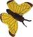 Pluche gele vlinder knuffel