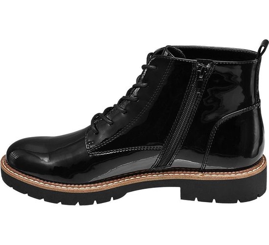 | Graceland Dames Zwarte veterboot lak Maat 42 Zwarte dames veterboot lak van Graceland