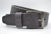 Grijs Glad Leren Riem - Italiaans Rundleder - Heren Dames Unisex - Taille maat: 105 cm - Totale lengte: 120 cm - Merk: Scotts Bluf