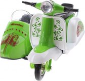 Toi-toys Scooter Met Zijspan Diecast 12 X 9 X 7 Cm Groen