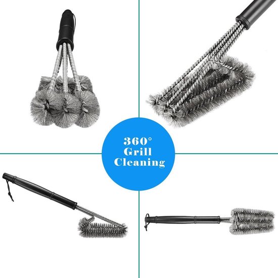 | Barbecue Grill Borstel Mospro 3 extra dikke BBQ Grillborstel, Mospro, Barbecue Grill Cleaner Barbecue
