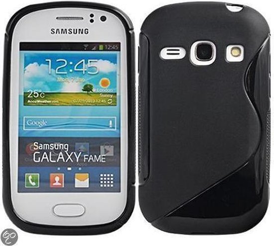 Luxe back silicone gel hoesje zwart Galaxy Samsung Fame S6810