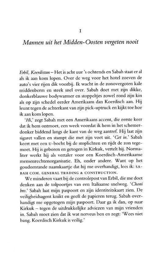Een pagina uit het boek "Mannen uit het Midden-Oosten vergeten nooit".