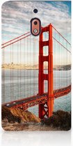 Nokia 2.1 2018 Standcase Hoesje Design Golden Gate Bridge