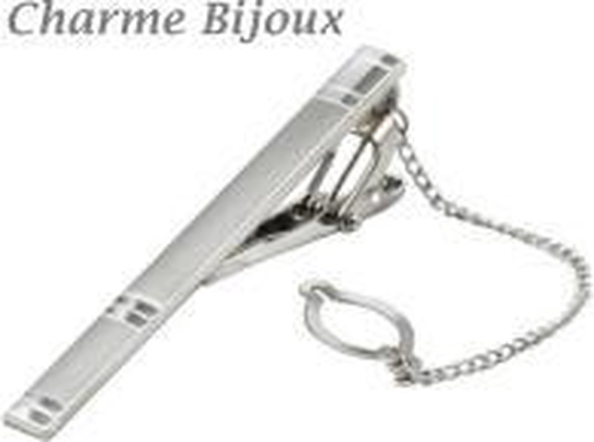 Dasspeld- Glans en Mat- Veiligheids kettinkje- 6 cm - Charme Bijoux® - Charme Bijoux
