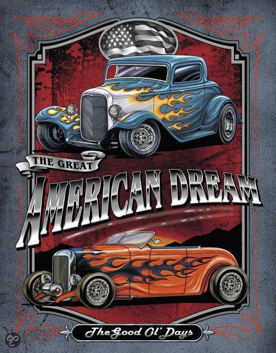 Legends American Dream - Retro wandbord - Motor - Amerika USA - metaal.