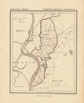 Historische kaart, plattegrond van gemeente Obbicht en Papenhoven in Limburg uit 1867 door Kuyper van Kaartcadeau.com