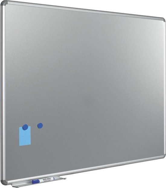 Zilverkleurig whitebord - metallic whiteboard 60x90 cm
