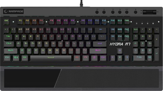 Rampage Hydra R7 Mechanisch Gaming Toetsenbord met polssteun - RGB -  Optische Switch-... | bol.com