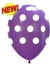 10 x feest ballonen witte polka dots