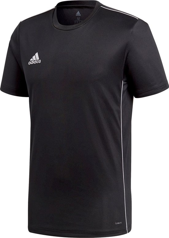 Adidas Core 18  Sportshirt Heren - Black/White - Maat L