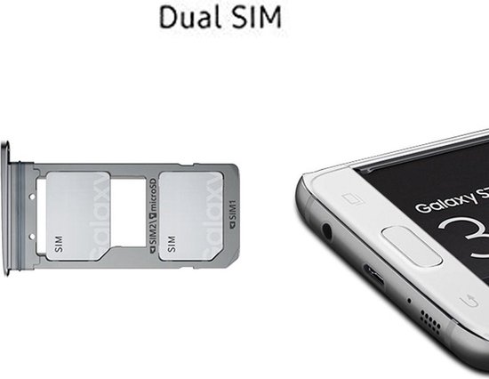 Support de carte SIM Dual Sim / Simtray pour Samsung Galaxy S7 noir / noir  | bol