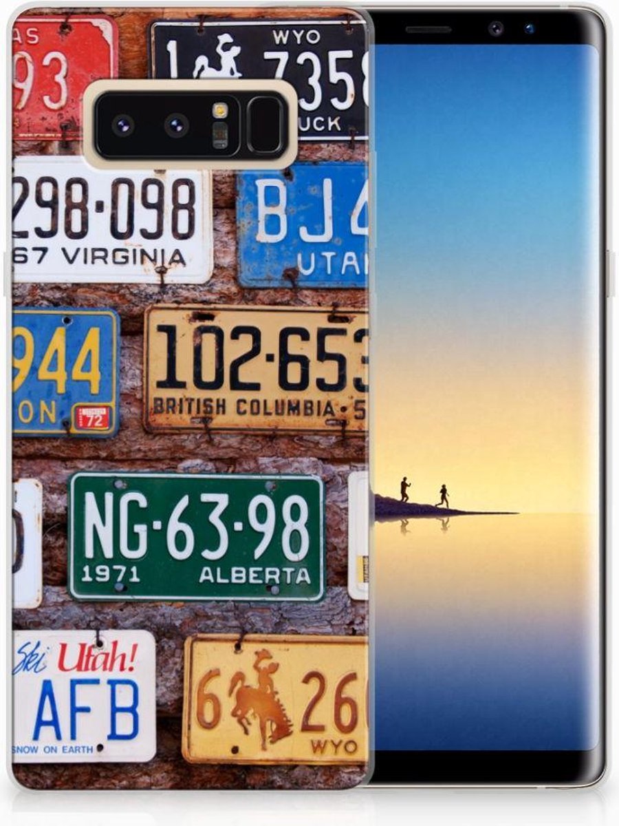 Samsung Galaxy Note 8 Siliconen Hoesje met foto Kentekenplaten