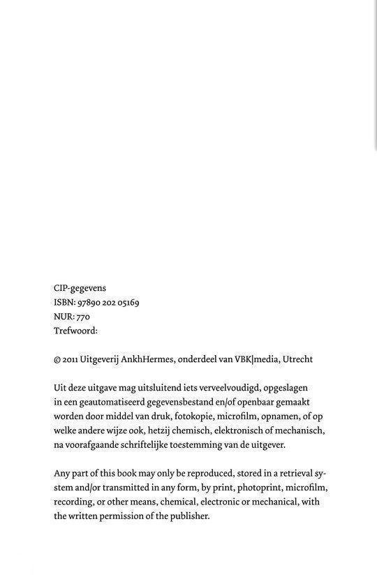 Pagina met ISBN en copyrightinformatie.