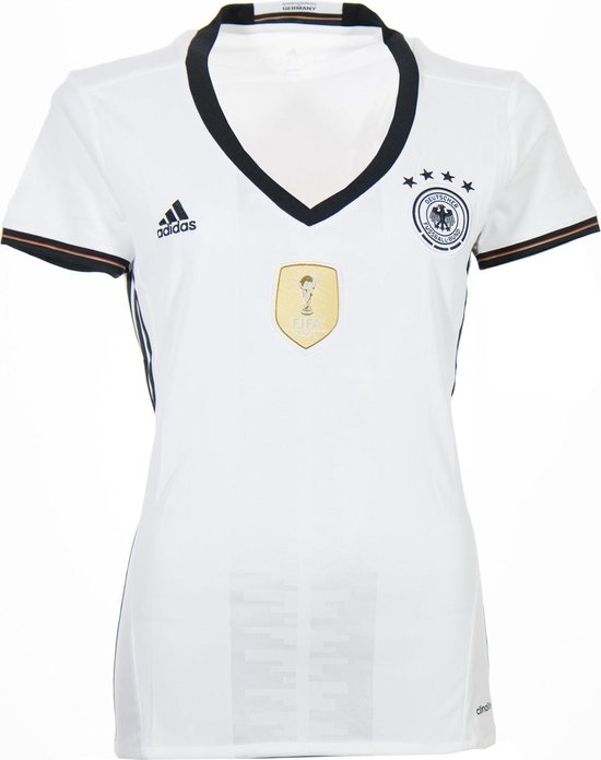 adidas Thuis Shirt Dames Sportshirt - Maat S - Vrouwen - wit/zwart | bol.com