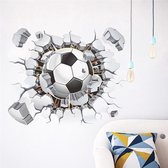 3D Voetbal Muursticker - Decoratie Sticker Voor Kinderkamer Jongens