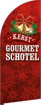 Beachflag - Gourmet Schotel - Vlag + Hengelsysteem - Actievlag.nl
