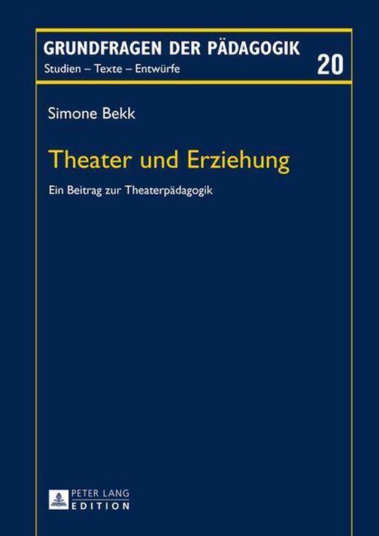 Grundfragen der Paedagogik 20 - Theater und Erziehung - cover