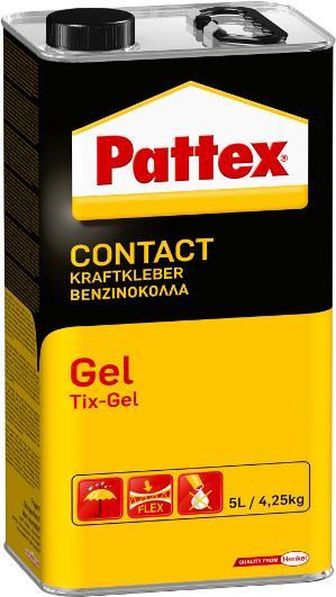 Pattex Contactlijm Tix Gel 4.5 KG - Gelvormig - Druipt niet - Vochtbestendig