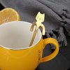 Cuillère à thé la plus mignonne - Chat suspendu - RVS304 - Cuillère à thé - Doré