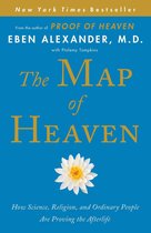 Boekcover: 'The Map of Heaven', een New York Times bestseller van Eben Alexander, M.D. met Ptolemy Tompkins. Met een lotusbloem.