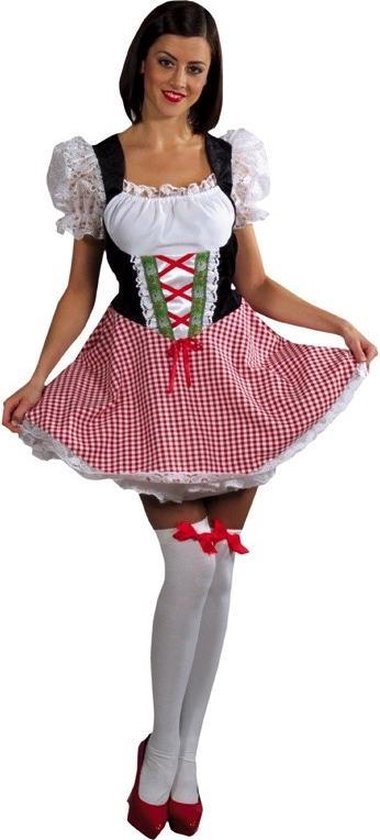 Sexy Heidi jurkje | Oktoberfest dirndl met kanten mouwen | Dames  verkleedkleding maat... | bol