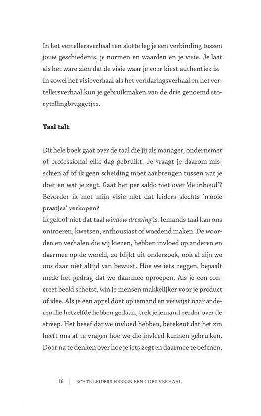 Echte leiders hebben een goed verhaal