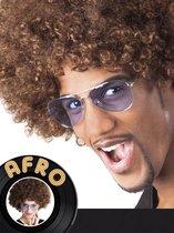 12 stuks: Pruik Afro - bruin