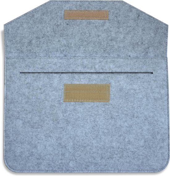 Vilten Laptop Sleeve "Hylster" Lichtgrijs Dække Covers bol