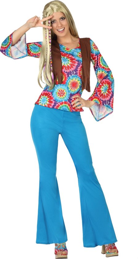 Gewoon Nieuwheid leveren Hippie Flower power kostuum voor dames - Verkleedkleding - XL" | bol.com