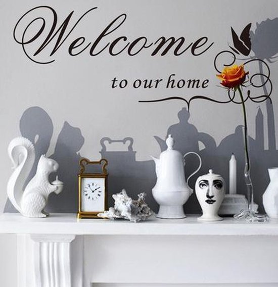 Welcome to our home - muursticker