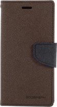 Mercury Goospery - iPhone X Hoesje - Wallet Case Canvas Bruin