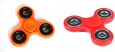 Set van 6 stuks Super Fidget Spinners (3 x Oranje + 3 x Rood) - Hand Spinner Draaier - Stress verminderende Speel Spinner - Stress Spinner Handspinner