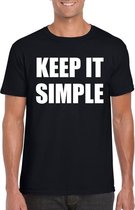 Keep it simple tekst t-shirt zwart heren M