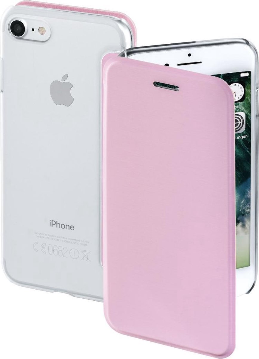 Hama Clear Booklet Case iPhone 7 - Roze