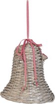 6RO0280L - Klok hangend - Doorsnede/hoogte: 21 x 25 cm - rattan - natuur