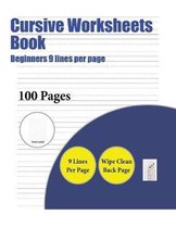 Cursive Worksheets Book (Beginners 9 lines per page)