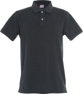 Clique Premium heren polo antraciet 3xl