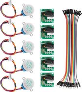 Arduino Geschikte 5V Stepper Motor Set - ULN2003 Driver Board en Dupont Kabels Inbegrepen