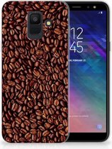 Geschikt voor Samsung Galaxy A6 (2018) Uniek TPU Hoesje Koffiebonen