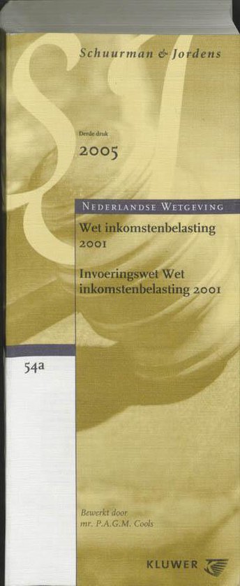 Cover van het boek 'Wet Inkomstenbelasting 2001 / druk 3'