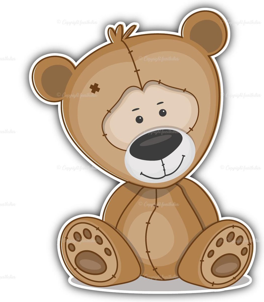 geboortebord teddybeer 60 cm