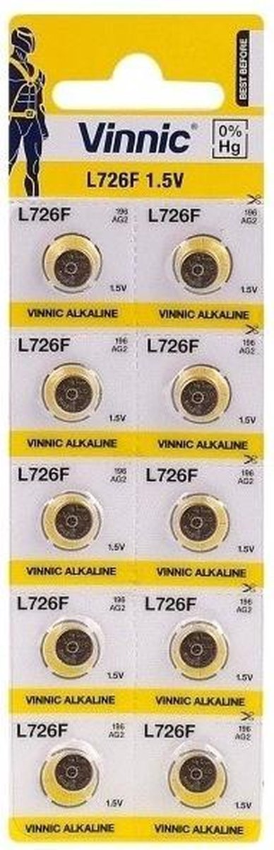 Vinnic horlogebatterij AG2 G2 L726 SR726 SR59 396 556 29 RW411