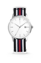 Colori Nato Connaisseur 5-COL495 - Horloge - nato - zwart/ wit/ blauw/ rood - ø 40 mm