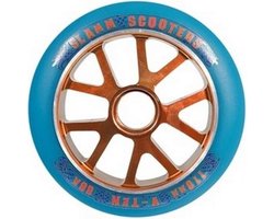 Slamm V-ten 110mm wiel stuntstep blauw oranje per stuk
