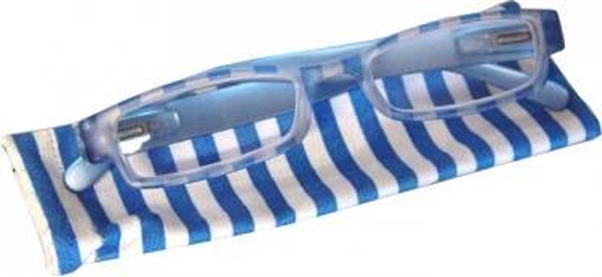Leesbril Hip blauw streep +3.0