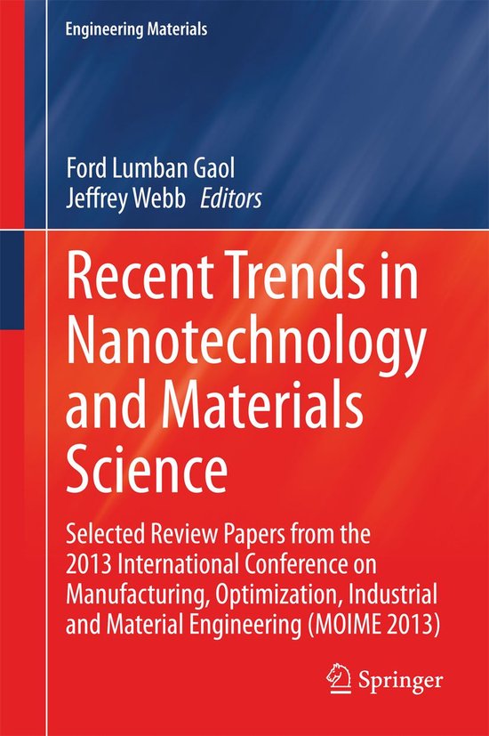 Engineering Materials Recent Trends in Nanotechnology and Materials Science (ebook)... bol