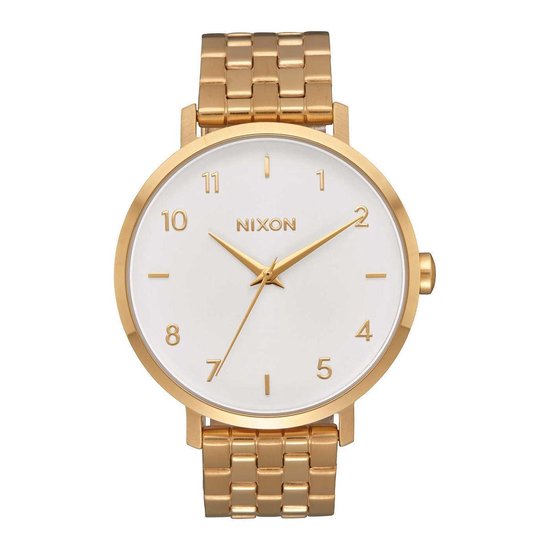 Nixon Arrow All Gold/White Horloge  - Goudkleurig